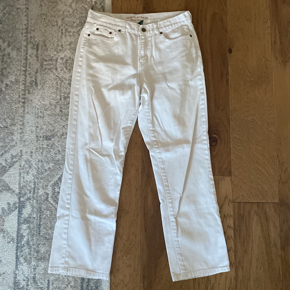 Vintage Classic Straight White Jeans - Picture 2 of 5